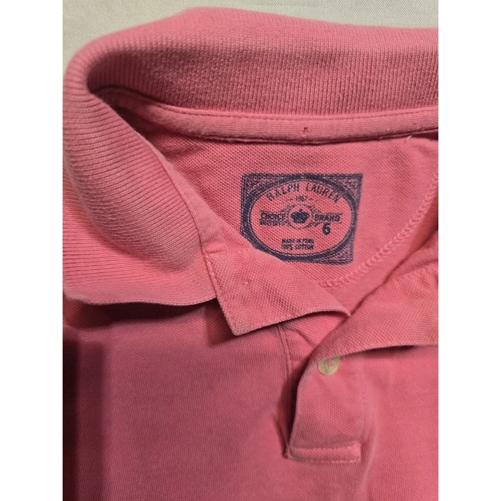Ralph Lauren Girls Polo Shirt Pink 6